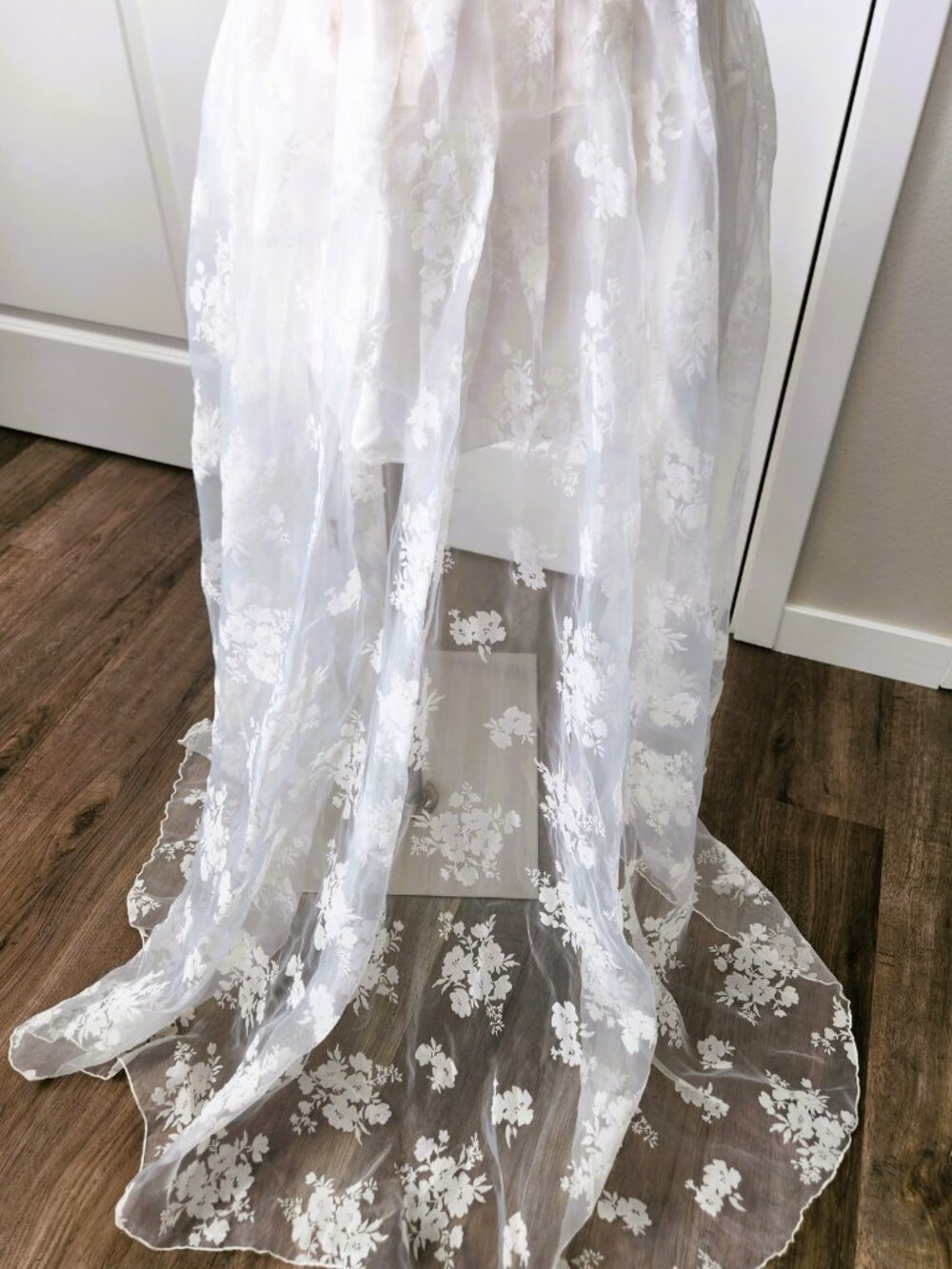 Women High Low Tutu Irregular Ruffle Hem Lace Skirt Size XL - Picture 2 of 9